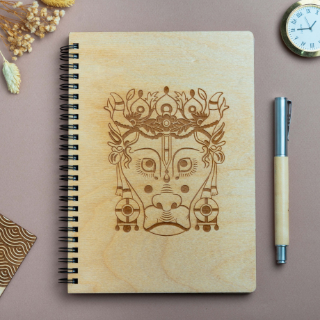 wooden note book 